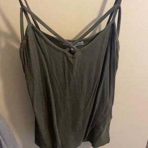 Olive green tank top